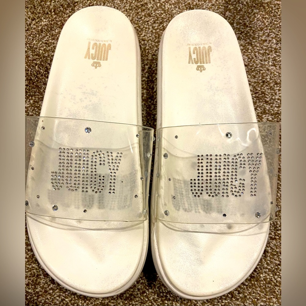 Juicy Couture Clear Women’s Slides Sandals/SZ:10